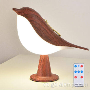 Mesa de luz nocturna LED creativa para pájaros